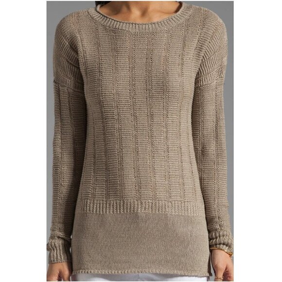 Vince Stitch Crew Linen Sweater - Picture 3 of 9